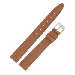 Bracelet montre Long 12 à 24mm Marron Doré Cuir de veau Valencia EcoCuir® Artisanal