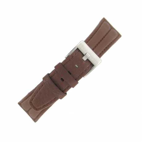 Bracelet montre Marron de 20-22 et 24mm en cuir de Buffle Treck EcoCuir®