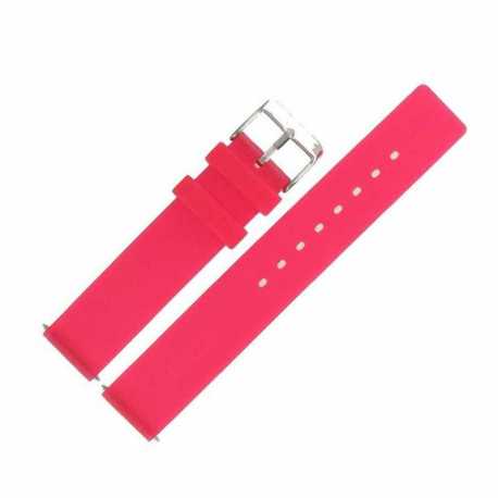 Bracelet de montre en silicone rouge pastel Tailles 14-16-18mm