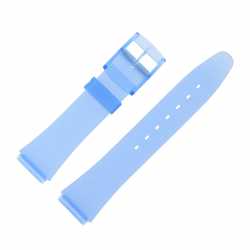 Bracelet de montre PVC Bleu Translucide Tailles 12-14 et 18 mm