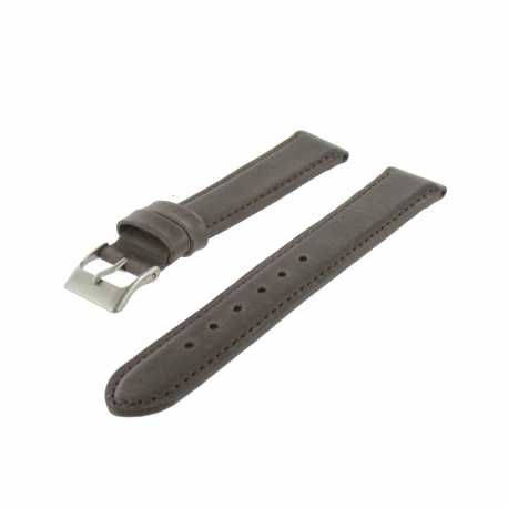 Bracelet montre Marron de 14-18 et 20mm Cuir de veau Aniline Golf EcoCuir® Artisanal