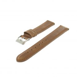 Bracelet montre Marron doré de 14-18 et 20mm Cuir de veau Aniline Golf EcoCuir® Artisanal