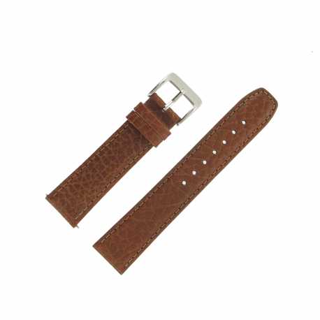 Bracelet montre Marron doré de 12 à 22mm Cuir de Buffle Sherpa EcoCuir® Artisanal
