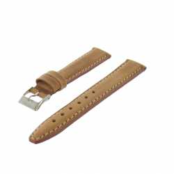 Bracelet montre Marron Doré de 18 à 24mm en Cuir de veau Nevada EcoCuir® Artisanal