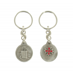 Porte clé médaille argentée de la Cathédrale Sainte Cécile d'Albi Made In France