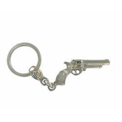 Porte clés revolver Cow Boy type colt en métal. Made In France Artisanal