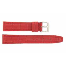 Bracelet de montre Rouge de 12-14-16-20mm en Cuir Gaufré Alligator Ecocuir® Artisanal 