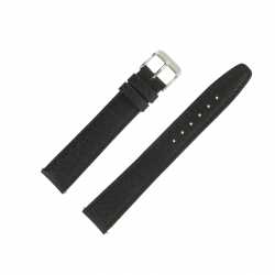 Bracelet montre Extra long Noir de 12 à 22mm en Cuir de Buffle véritable Fabrication Artisanale 
