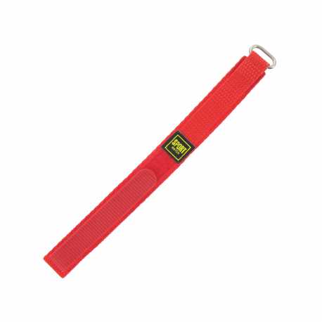 Bracelet montre Scratch Rouge de 14-16 et 20mm en nylon fermeture type Velcro