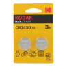 Blister de 2 Piles bouton CR2430 Lithium Max 3 Volts Kodak®