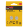 Blister de 2 Piles bouton CR1632 Lithium Max Kodak 3 Volts