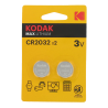Blister de 2 Piles bouton CR2032 Lithium Max 3 volts Kodak®