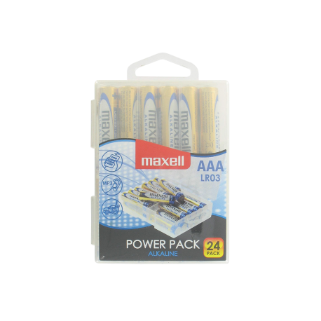 Boîte de 24 Piles Alcalines AAA LR03 1.5 Volts Micro Maxell®