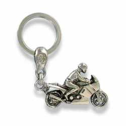 Porte clés moto sportive en métal. Made In France Artisanal