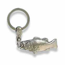 Porte clés poisson Truite en métal. Made In France Artisanal