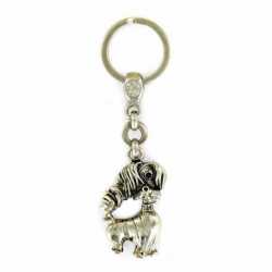 Porte clés chien Caniche en métal. Made In France Artisanal