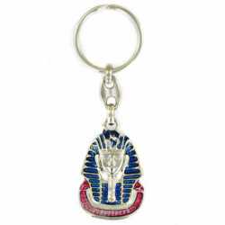 Porte clés Pharaon Toutânkhamon en métal. Made In France Artisanal