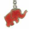 Porte clés Elephant Rouge. Fabrication Artisanale Française.