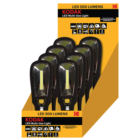 Présentoir de 8 Lampes Baladeuse magnétique LED 200 Lumens IP64 Kodak®