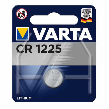 Pile Bouton CR1225 Lithium 3 Volts 48mAh Varta®