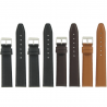 Lot de 4 Bracelets montre 20mm Extra Long assortis Cuir Lisse Asturias + 6 Piles Offertes