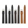 Lot de 4 bracelets montre 14mm Extra Long assortis en cuir Buffalo Sevilla Ecocuir® + 6 Piles Offertes