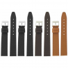 Lot de 4 bracelets montre 18mm Extra Long assortis en cuir Buffalo Sevilla Ecocuir® + 6 Piles Offertes