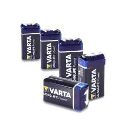 Pile 9 Volts 6LR61 Alcaline 4022 - 580 mAh Varta® Industrial
