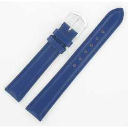 Bracelet montre 16mm Bleu Azur en Cuir de vachette lisse