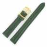 Bracelet montre 12-14-16-20mm Vert en Cuir de vachette lisse